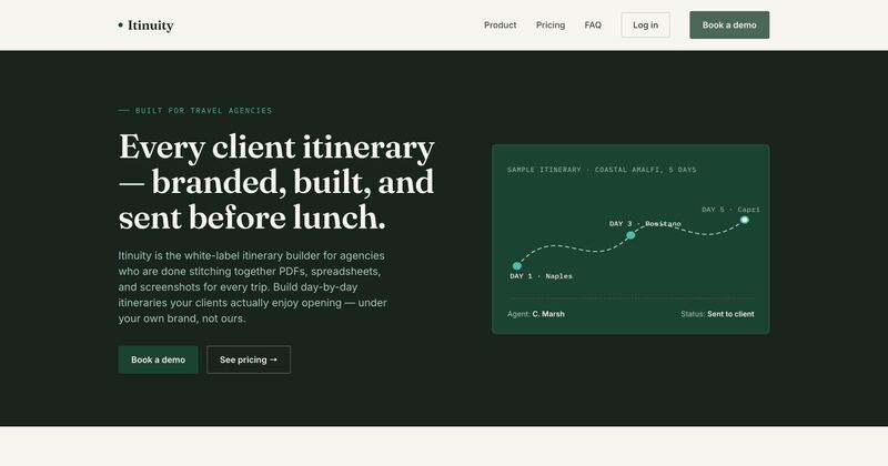 Itinuity landing page