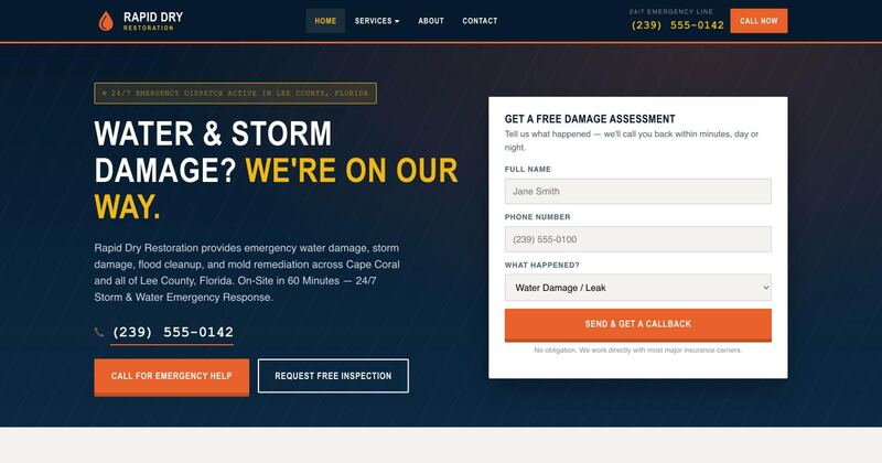 Rapid Dry Restoration homepage