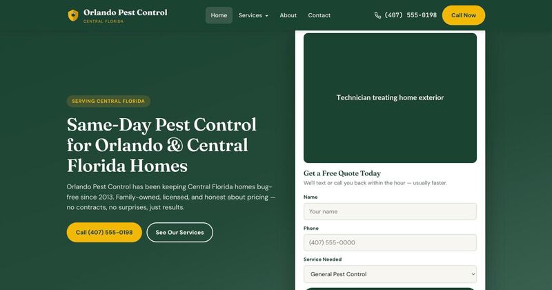Sunshine Shield Pest Control homepage